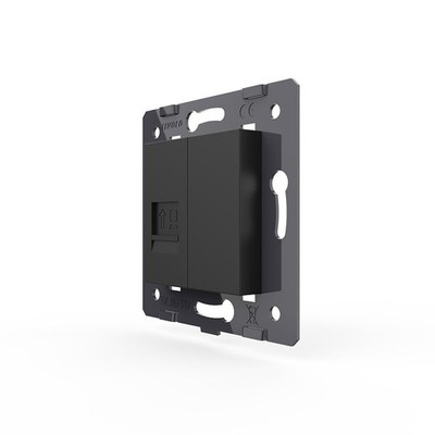 LIVOLO Innenleben RJ45 1fache Netzwerkdose CAT6A LAN Datendose Enddose Schwarz