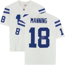 Peyton Manning Indianapolis Colts Signed Mitchell & Ness White Replica Jersey