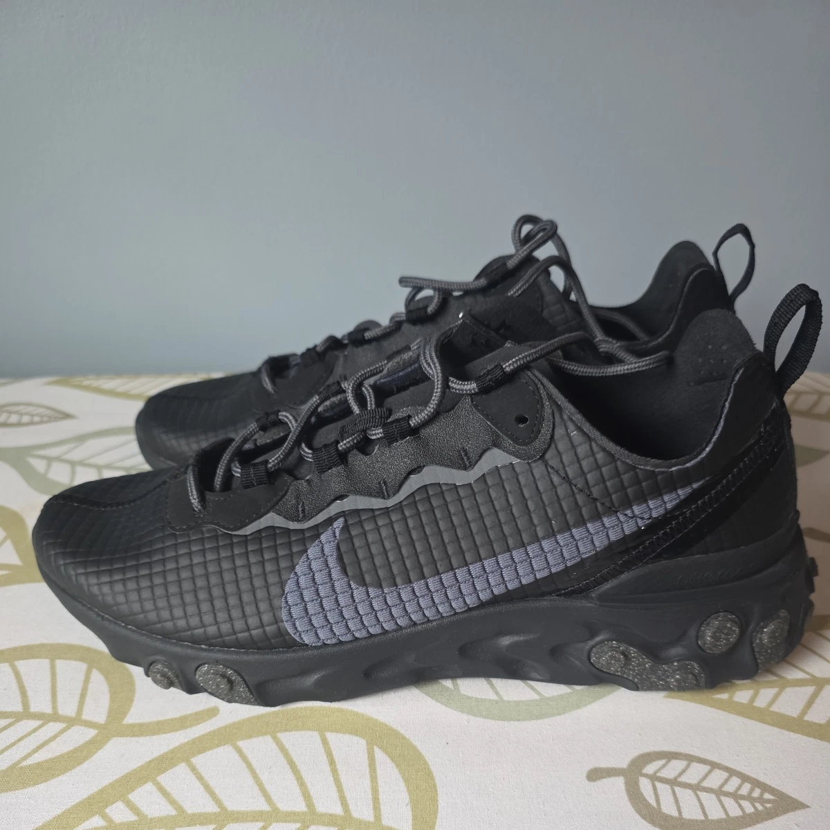 Nike React Element 55 shoes Men\'s Sz 8 Grid Black Dark Grey Sneakers CI3835-002 Shop Men main image 2