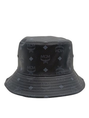 MCM Fischerhut Damen Hut schwarz-hellgrau Casual-Look