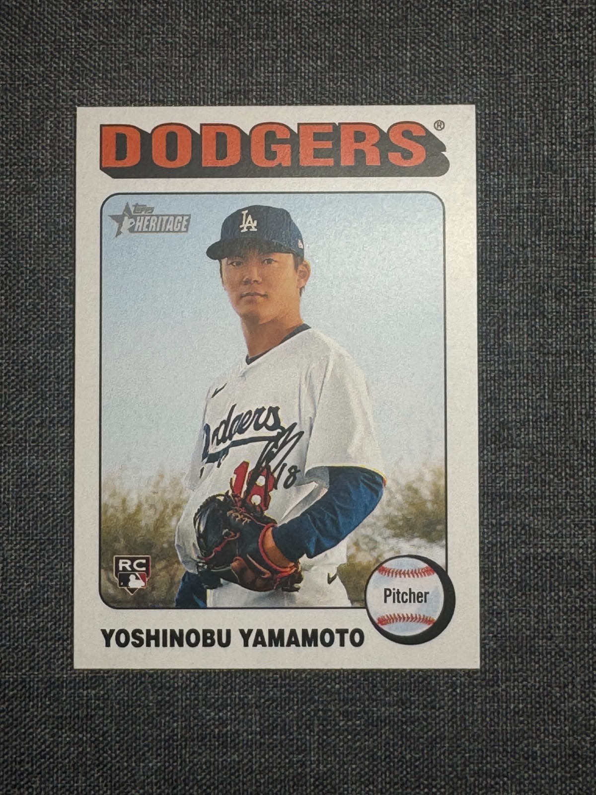 Yoshinobu Yamamoto 2024 Topps Heritage High Number White Border RC #553