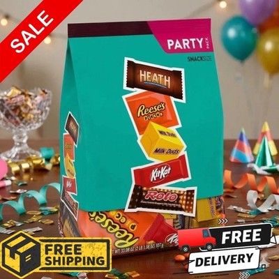 Hershey Assorted Flavored Snack Size Candy, Party Pack 33.08 oz