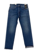 NEW Levi's Strauss Premium 502 Taper Selvedge Medium Blue Mens Denim Jeans