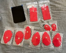 Reusable Electrode Pads for TENS EMS Unit 20 Replacement Pads w Holder, Red O