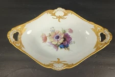 Antique KPM Berlin Large Flower Bowl With Special 150th Anniversary Mark