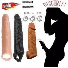 Big Men Male Cock-Girth-Enlarger-Enhancer-Penis-Extension-Extender-Sheath-Sleeve