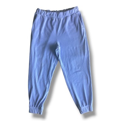 A New Day Women's Ribbed Joggers Pants Size L Light Purple Periwinkle Lounge