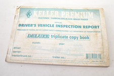 Keller Premium Drivers Vehicle Inspection Report Deluxe Triplicate Copy Book