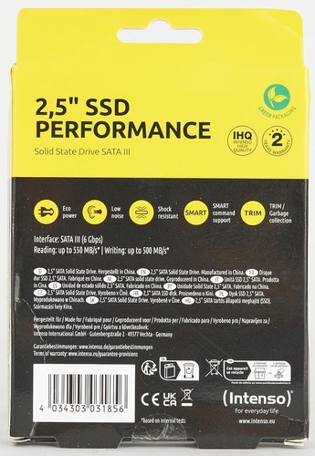 Intenso Internal 2.5" SSD SATA III Performance, 500 GB, 550 MB/s, solid state dr - Picture 4 of 10