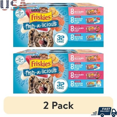 Purina Wet Cat Food Variety Pack Fish-A-Licious Gravy Moist Protein Healthy Cats