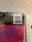 Lot of 3 vintage pantyhose (beige, black & white w/80’s romantic floral design) — photo 2