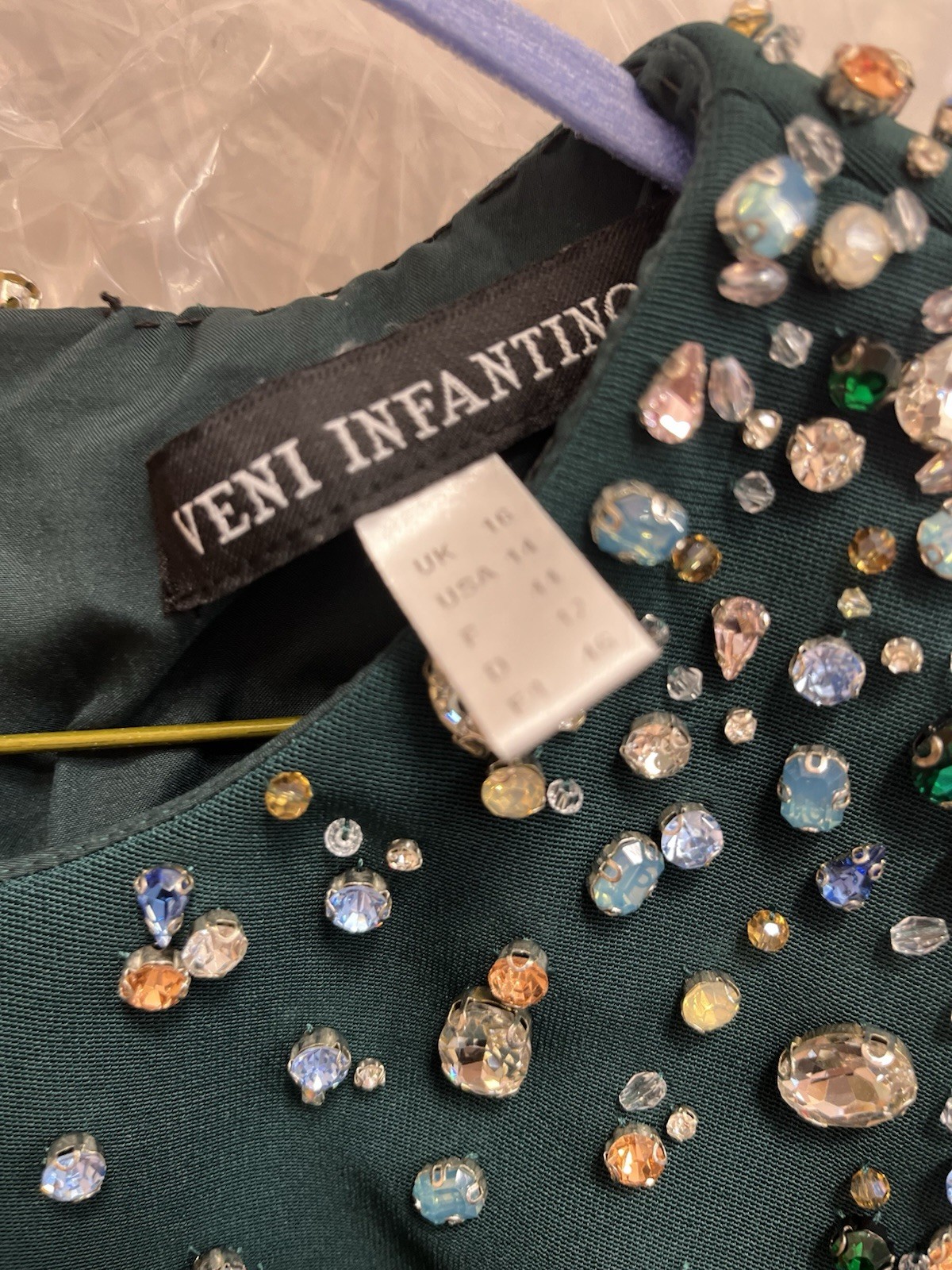 Elegant Veni Infantino Size 16 Green Mother of the Bride Dress image 6