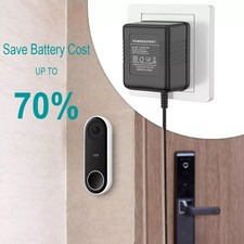 8ft/2.4m 18V 500mA Plug in Doorbell Transformer Power Adapter for Video Doorbell