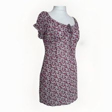 NASTY GAL LADIES UK 12 Petite Mini Dress Floral Ditsy Spring Skater Dress NEW