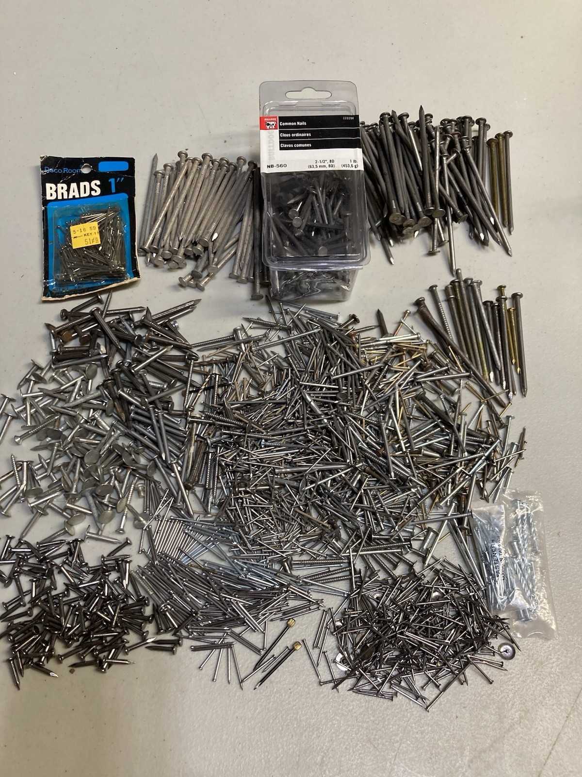 5+ LBS Vintage Lot Mixed Hardware Nails