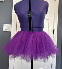 Adult Purple Tutu Skirt Costume Dress-up 80s festival Spirit Week elastic waiste
