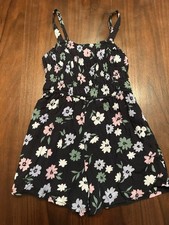 Abercrombie Kids Black Floral Romper Size 9/10