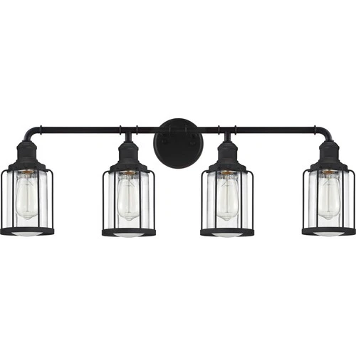 Ludlow 4-Light Bathroom Vanity Light in Earth Black - Picture 2 of 5