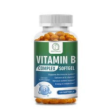 Vitamin B Complex 120 Capsules B1,B2,B3,B5,B6,B7,B9,B12, Immune Support Pills