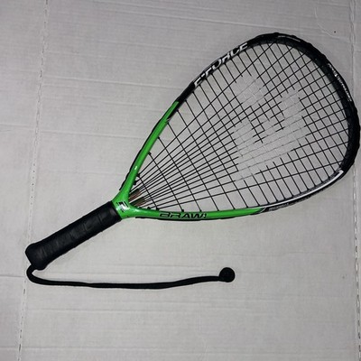 E-FORCE Brawl Racquetball Racquet 22  LongString Zero Richter Tubes Green Black