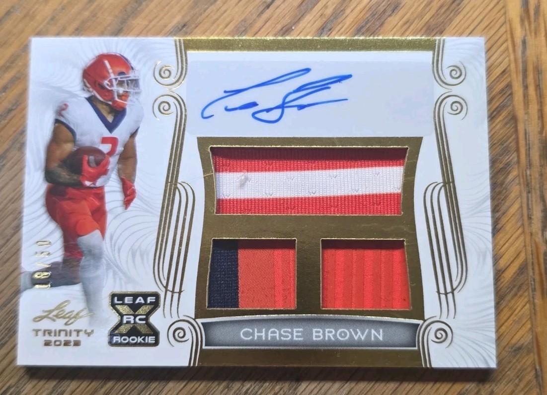 Chase Brown Leaf Trinity Triple Memorabilia Autographs #TACB1 Base