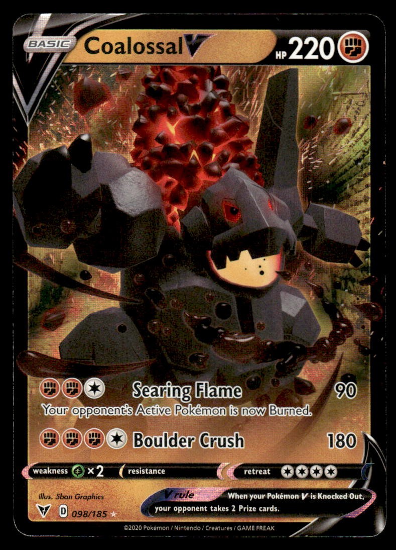 Pokemon TCG Vivid Voltage #098/185 Coalossal V NM