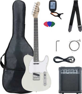 TL-Style E-Gitarre Komplett Set Verstärker Stimmgerät Tuner Gigbag Tasche Amp