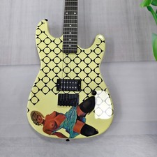 ST Electric Guitar Yellow Body HH Pickups Floyd Rose Tremolo System