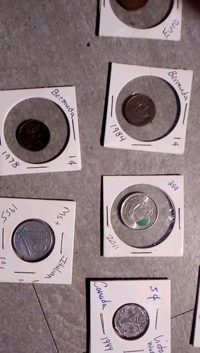 Foreign Junk Drawer Coins With War Era Canadian Victory Nickel Lot 15 - Picture 4 of 10