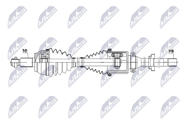 NTY Antriebswelle NPW-LR-051 FüR Landrover Range Rover Evoque L538 Discovery 4X4-image