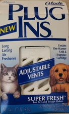 Vintage Glade Pet Plug Ins  Warmer/Refill Super Fresh Scent *Discontinued* NIB