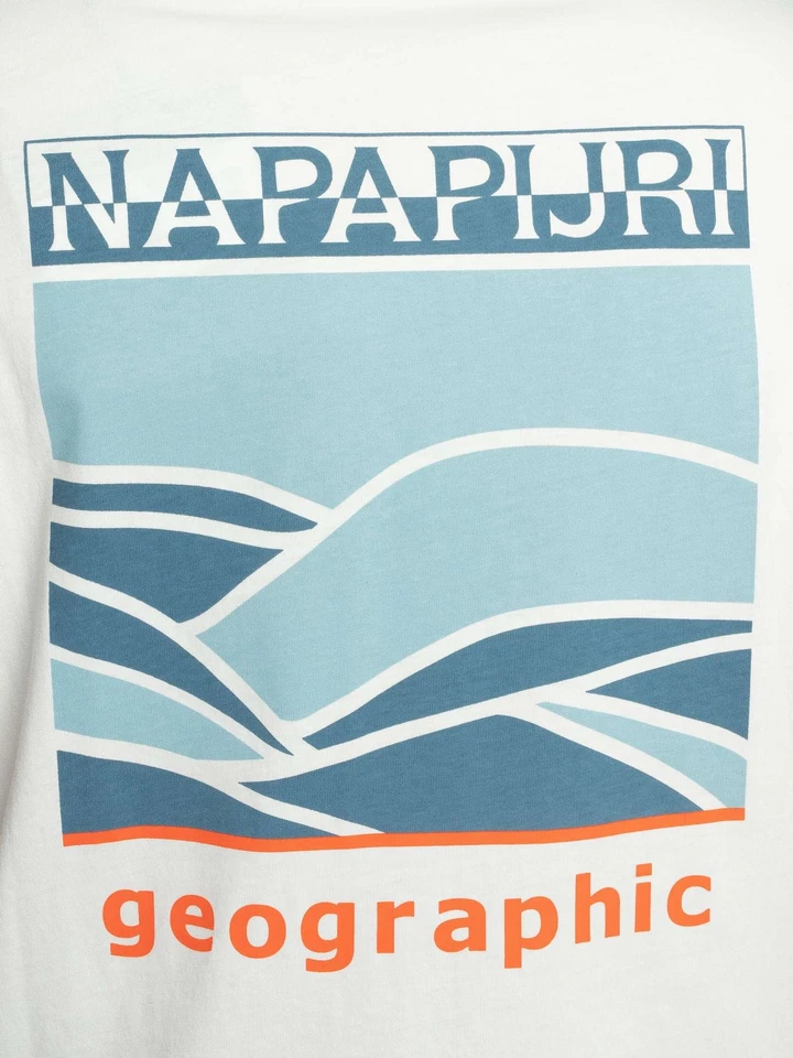 Napapijri de los hombres Camiseta gráfica Sovana, Blanco - Imagen 4 de 4