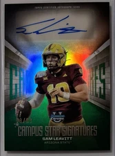 Sam Leavitt 2025 Bowman Chrome U Campus Star Signatures Auto Green 53/99 #CSS-SL