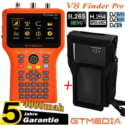 GTMEDIA V8 Satmessgerät DVB-S2/S2X/T2 Satelliten Terrestrisch Kabel Combo Finder