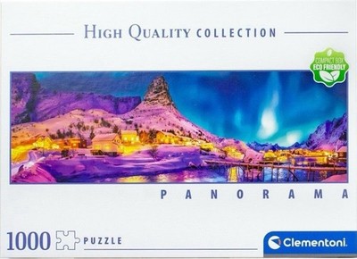 Puzzle 1000 Teile Clementoni Nordlichter Winterlandschaft  Skyline Neu