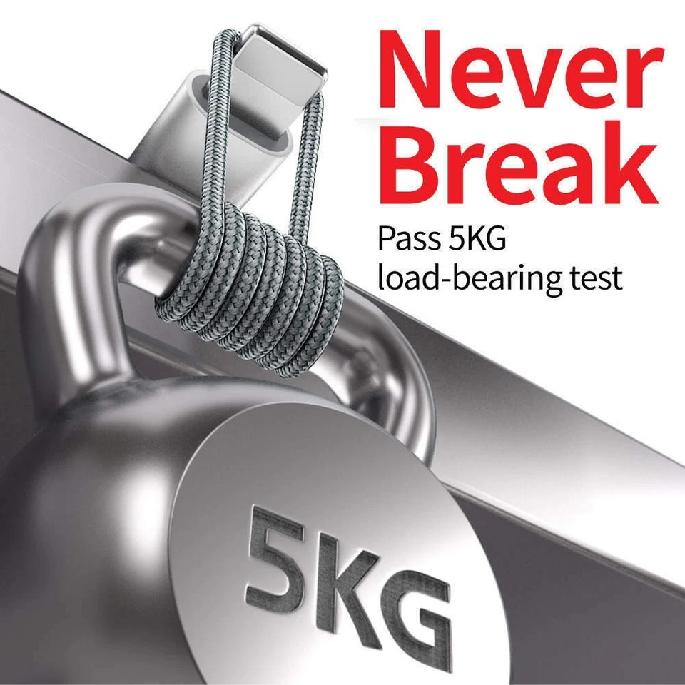 3-Pack 10FT Fast Charging Braided USB to Lightning MFi-Certified Cable iPhone - Image 4 of 4