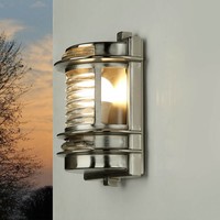 Maritime AußEn Leuchte Riffelglas Echtes Messing IP64 Wand Lampe Haus Balkon