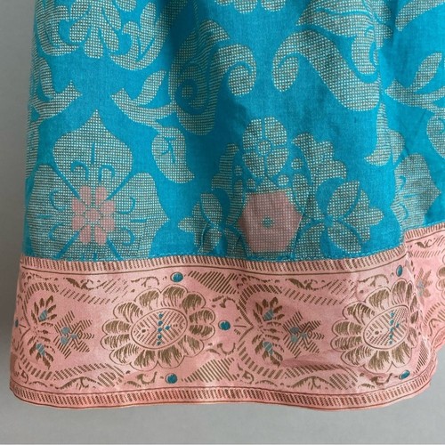 Anthropologie Edme & Esyllte Tank Top Turquoise Salmon Floral Sz 4 Empire Waist - Picture 7 of 13