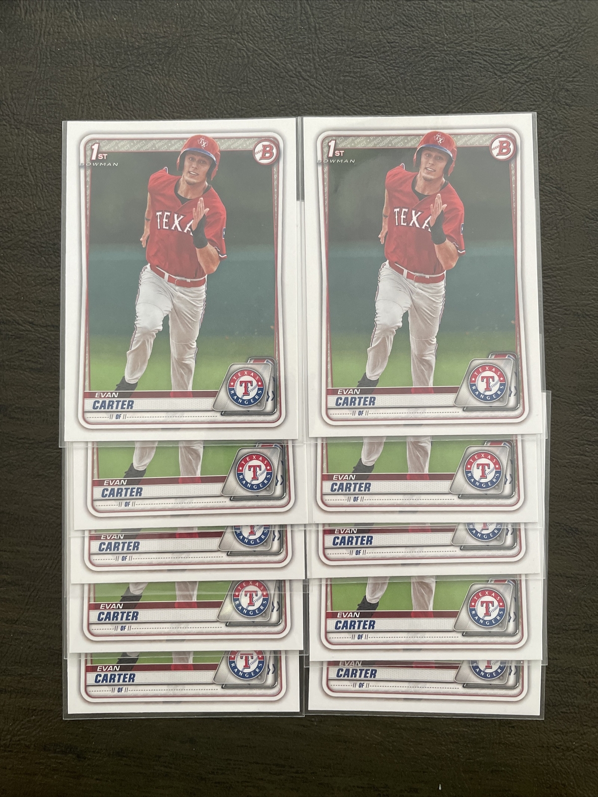 2020 Bowman Draft EVAN CARTER 1st Bowman RC Texas RANGERS BD126 Lot