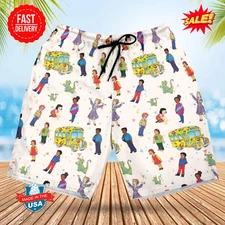The Magic School Bus Characters Beach Shorts