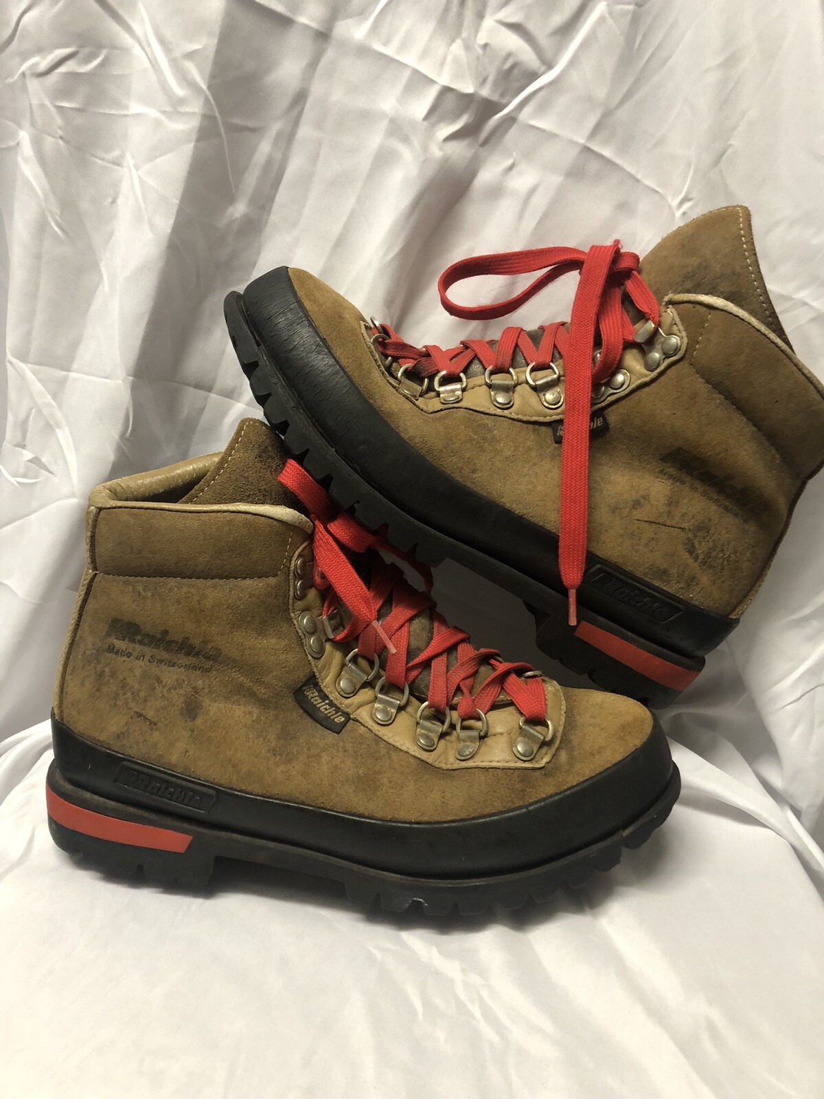 KEEN Stivali da trekking svizzeri vintage Raichle scarpe da trekking resistenti taglia 7 5 *solette acute*