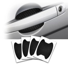 4 Set Black Carbon Fiber Truck Car Door Handle Protector Anti-scratch Small Size