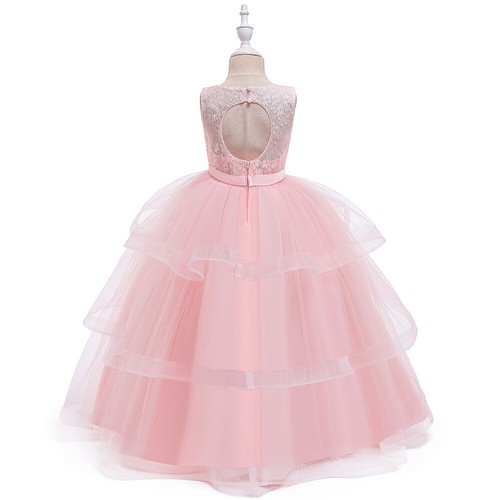Flower Girls Princess Bridesmaid Dress Pageant Prom Gown Tulle Long Dresses Kids - Picture 14 of 52