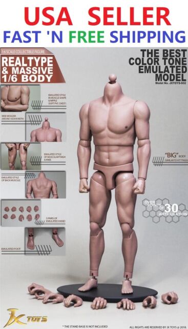 Details about   In-Stock 1/6 Scale JXtoys S02 Bulk Strong Muscular 12" Figure Body  BW/Neck 