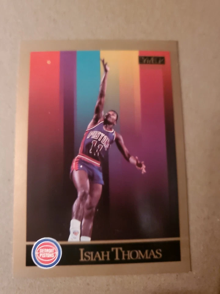 1990-91 Skybox - #93 Isiah Thomas (INK ERROR, ) Yellow Circle NM-MT  ( RARE ) - Image 4 of 4