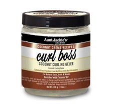 New Aunt Jackie's Curl Boss Coconut Curl Gel 15oz