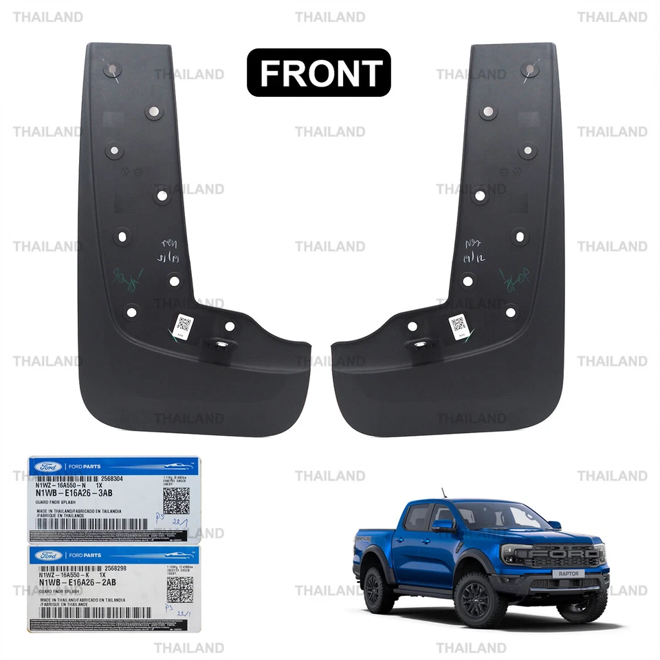 For Ford Ranger Raptor Next-Gen 2023 - '25 Front L+R Splash Mud Guards Flaps - Image 3 of 4