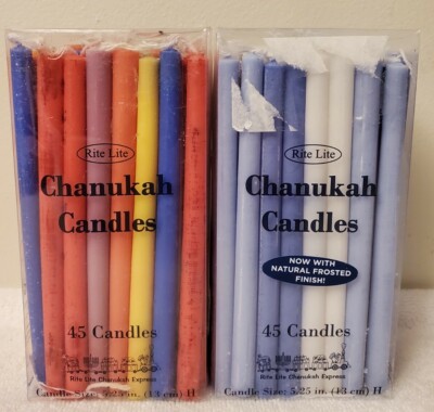 Rite Lite Chanukah Candles 90 Candles Multi Colors Lot Of 2 ''Free Shipping''