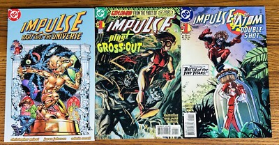 IMPULSE LOT OF 3 BART SAVES THE UNIVERSE ATOM DOUBLE SHOT PLUS GROSS OUT DC 1999