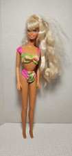 1991 Barbie Doll Hawaiian Fun Bikini Lightning Bolts Eyes Mattel 5940 Vintage